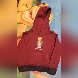 Polo by Ralph Lauren Burgundy Bear Hoodie